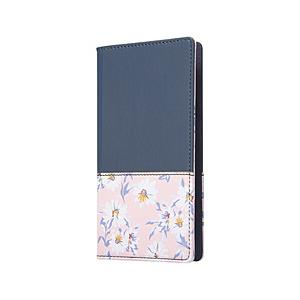 レイアウト 汎用手帳型ケース FLEX 花柄 Mサイズ  ネイビー RT-FXMF/DN 【864】