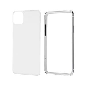 レイアウト iPhone 11 Pro Max 6.5インチ アルミバンパー+背面パネル（クリア）/...