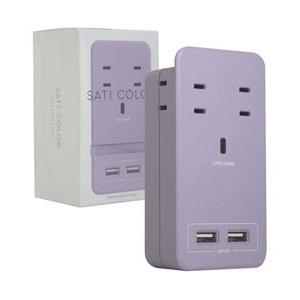 ファーゴ 電源タップ SATI COLOR  パープル CT221PL ［2ポート］ 【852】