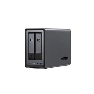 UGREEN NASync [ストレージ無 /2ベイ] M.2 SSDスロットｘ2 DXP2800 ...