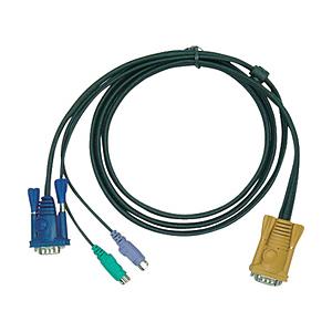 ATEN ＡＴＥＮ　ＰＳ／２　ＫＶＭケーブル　ＳＰＨＤタイプ　３ｍ   2L-5203P