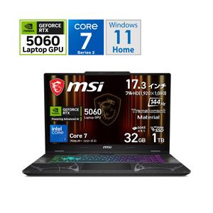 ゲーミングノートパソコン Cyborg 17 B2RW(RTX 5060) オデッセイグレイ ＆ ス...