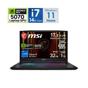 MSI(エムエスアイ) ゲーミングノートパソコン Katana 17 HX B14W ブラック  K...