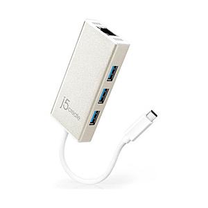 J5 JCH471  USB-C 3.0ハブ［3ポート・LANアダプター内蔵・セルフ／バスパワー］