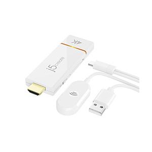 J5 〔ワイヤレスHDMI〕ドングルレシーバー ScreenCast 4K ホワイト JVAW76