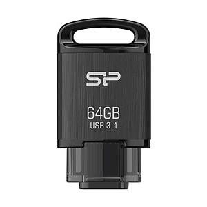 Silicon Power(シリコンパワー) USBメモリ SP064GBUC3C10V1K ブラック ［64GB /USB3.1 /USB TypeC /スライド式］