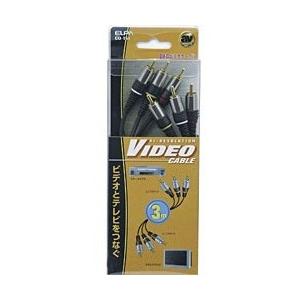 ELPA 3.0mピンプラグケーブル（ピンプラグ+ステレオ音声⇔ピンプラグ+ステレオ音声）CO-15...