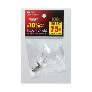 ELPA 10％節電ミニクリプトン球（75W形・口金E17・100Vタイプ）　GKP-L68H(C)