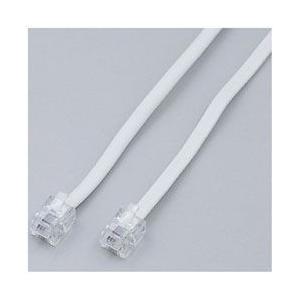 ELPA 6極4芯／2芯兼用モジュラーケーブル（20m／ホワイト）　TEW-T200