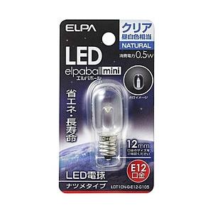 ELPA LED電球 「エルパボールミニ」（ナツメ形／昼白色相当・口金E12）　LDT1CN-G-E...