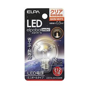 ELPA LED電球 「エルパボールミニ」（ミニボール形／電球色相当・口金E12）　LDG1CL-G...