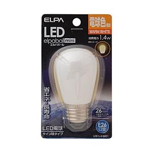ELPA LED電球 「サイン球形」（電球色・口金E26）　LDS1L-G-G901