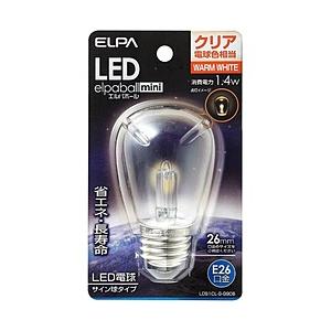 【在庫限り】 ELPA LED電球 「エルパボールミニ」（サイン球形／電球色相当・口金E26）　LD...