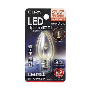 ELPA LED装飾電球　ローソク球形 LEDエルパボールmini クリア LDC1CL-G-E12...