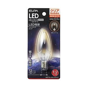 ELPA LED電球 「エルパボールミニ」（シャンデリア形／電球色相当・口金E12）　LDC1CL-...