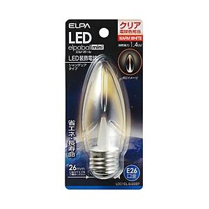 ELPA LED装飾電球 「LEDエルパボールmini」（シャンデリア球形・全光束60lm／クリア電...