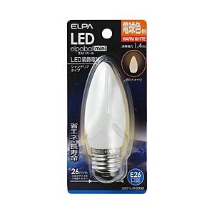 ELPA LED装飾電球 「LEDエルパボールmini」（シャンデリア球形・全光束60lm／電球色相...