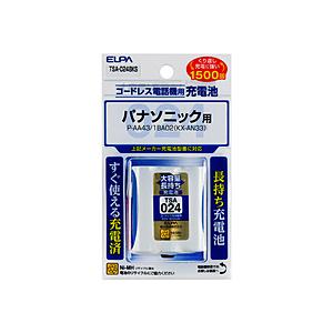 ELPA TSA-024BKS コードレス電話機用 充電池(大容量) [振込不可]