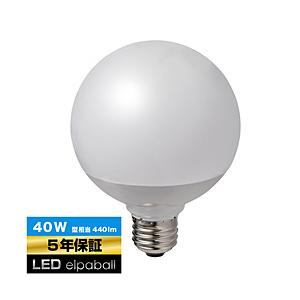 ELPA LED電球 40W 昼光色 LDG4D-G-G2101 ［E26 /ボール電球形 /40W...