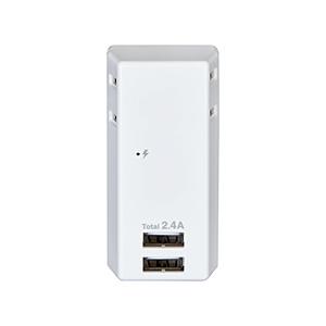 ELPA 耐雷ＵＳＢタップ２個口　２ポート２．４Ａ   UA-222SL ［直挿し /2個口 /スイ...