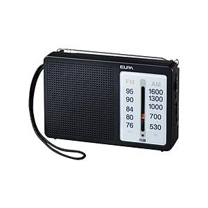 ELPA 電池長持ちラジオ　横型   ER-C86F ［ワイドFM対応 /AM/FM］