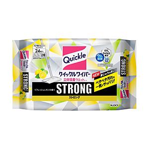 花王 クイックルワイパー 立体吸着ウエットシート ストロング 24枚入 [振込不可]