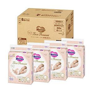 花王  テープ 新生児サイズ メリーズ ファーストプレミアム お誕生〜5000g 264枚