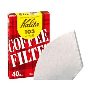 カリタ 103濾紙 40枚入　コーヒー濾紙　ホワイト（酸素漂白）