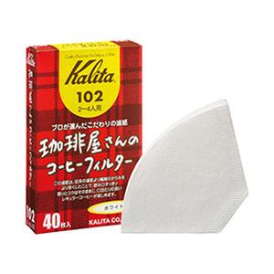 カリタ 珈琲屋さんのコーヒーフィルター102 ホワイト 40枚入 [振込不可]