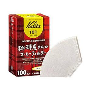カリタ 珈琲屋さんのコーヒーフィルター101 ホワイト 100枚入 [振込不可]