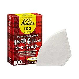 カリタ 珈琲屋さんのコーヒーフィルター102 ホワイト 100枚入