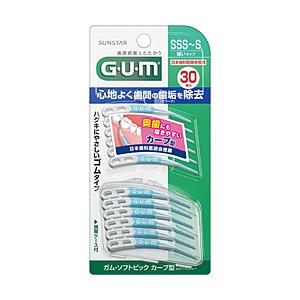 サンスター 【GUM(ガム)】ソフトピック カーブ型 SSS-S 細いタイプ 30本入