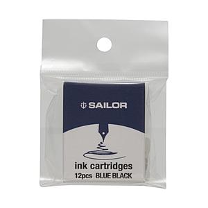 セーラー萬年筆 万年筆用カートリッジインク 染料 12本入(パック)  ブルーブラック 13-040...
