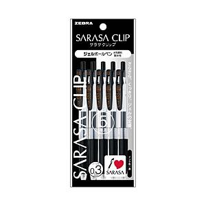 ゼブラ ボールペン 5本セット パック入り SARASA CLIP(サラサクリップ) 黒(インク色：...