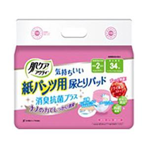 日本製紙クレシア 肌ケアアクティ 紙パンツ用 尿とりパッド 消臭抗菌プラス2回吸収 34枚｜y-sofmap