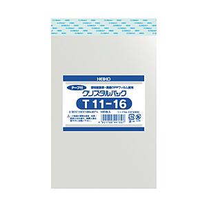 シモジマ HEIKO OPP袋 テープ付き クリスタルパック T11-16（100枚入り）   67...
