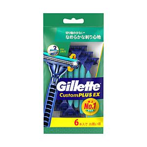 ジレット 【ジレット】カスタムプラスEX 首振式 6本入〔ひげそり〕