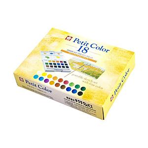 サクラクレパス 固形絵具 プチカラー 18色セット NCW-18