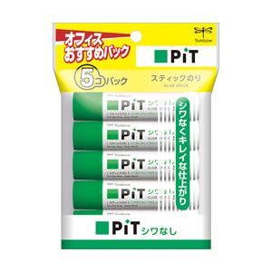 トンボ鉛筆 スティック糊シワなしピットS5Pパック HCA-518   HCA-518