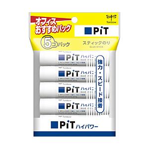 トンボ鉛筆 スティック糊ピットハイパワーS5Pパック HCA-511   HCA-511