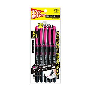 トンボ鉛筆 蛍光マーカー蛍コート桃5Pパック GCB-512   GCB-512