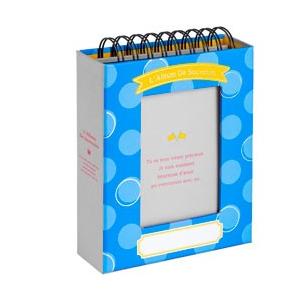 Nakabayashi フォトランク フレームケースアルバム L タテ ドット  ブルー