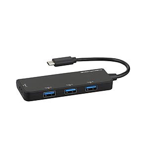 Nakabayashi UH-C3404BK USB-C → USB-A 変換ハブ (Chrome/...