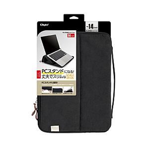 Nakabayashi ノートパソコン対応 [〜14インチ] 汎用PCスタンドインナーケース  ブラ...