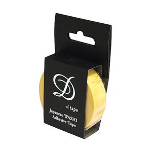 Nakabayashi 和紙マスキングテープ D TAPE 1本 プレーン イエロー