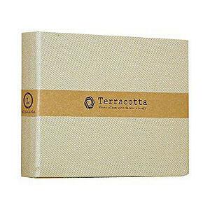 Nakabayashi 布クロスポケットアルバム「テラコッタ」（L判ヨコ／ホワイト）  TER-LP...