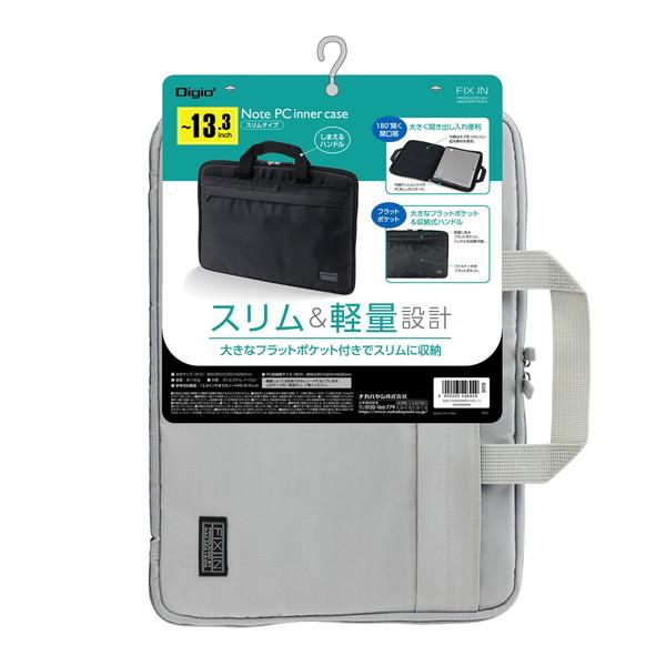 Nakabayashi ノートパソコン対応 [〜13.3インチ] インナーケース スリムタイプ  グ...