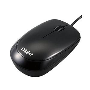 Nakabayashi MUSUKT114BK　有線マウス（光学式/USB/3ボタン/ブラック）