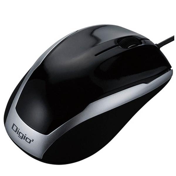 Nakabayashi MUSUKT115BK　有線マウス（BlueLED/USB/3ボタン/ブラッ...