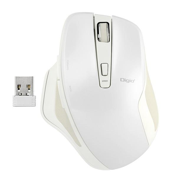 Nakabayashi 無線静音5ボタンBlueLEDマウス Just Fit Curve MUSR...